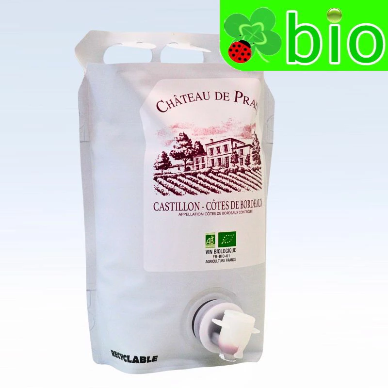 コート ド ボルドー カスティヨン バッグ(3L)[2022]シャトー ド プラド Chateau de Prade